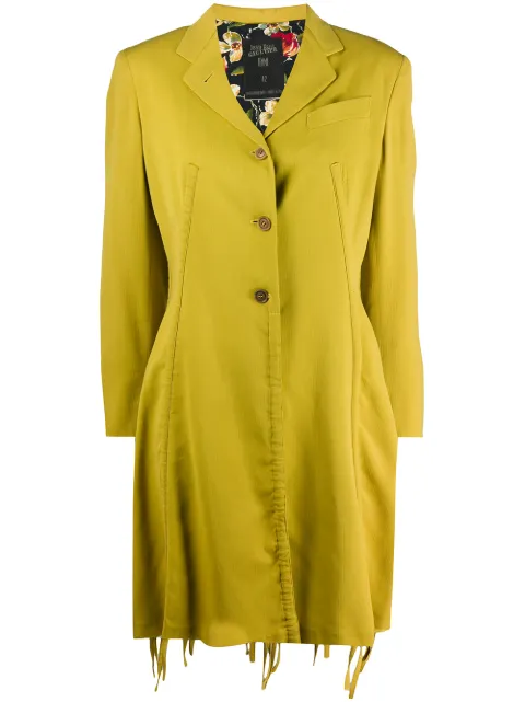 Jean Paul Gaultier Pre-Owned 1991 single breasted coat Yellow JPG2186A