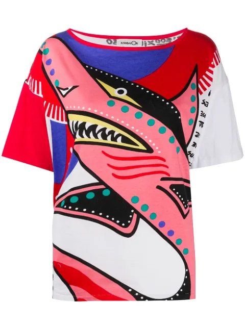Kansai Yamamoto Pre-Owned '1990s Shark T-shirt Red KY148A