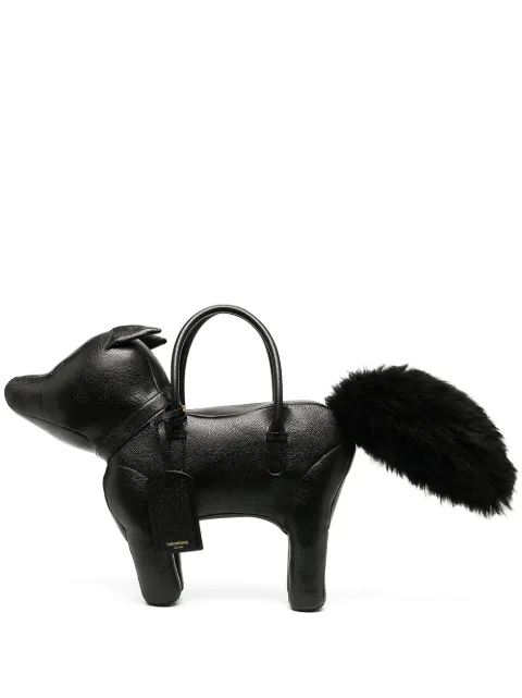 Thom Browne FOX BAG IN PEBBLE GRAIN LEATHER Black MAG252A00198