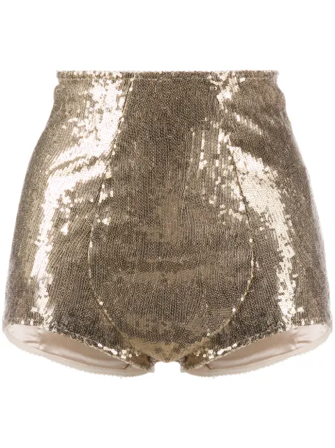 Dolce & Gabbana sequin-embellished culotte briefs Gold O2B30THLMJE