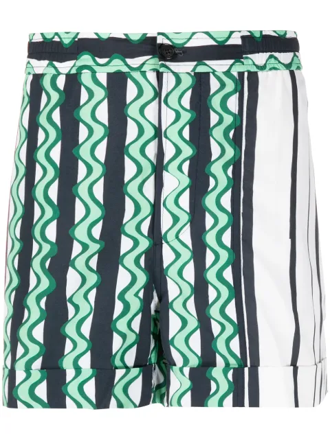 Neil Barrett abstract-print swim shorts Green BPA779CBN140C