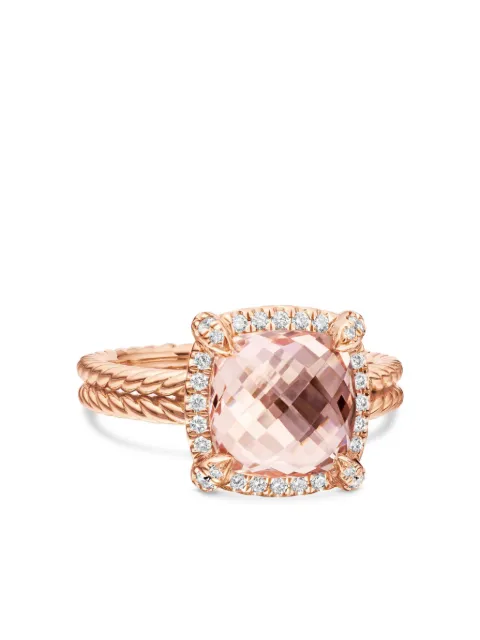 David Yurman 18kt rose gold Chatelaine morganite and diamond ring (9mm) Pink R12747D8RAMODI