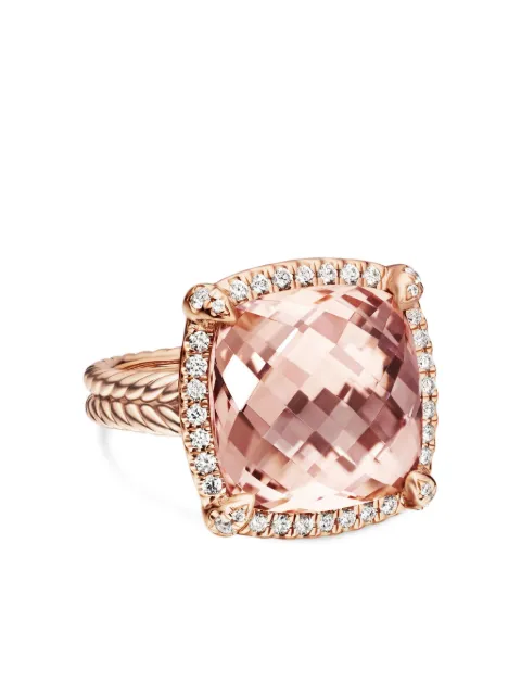 David Yurman 18kt rose gold Chatelaine morganite and diamond ring (14mm) Pink R12746D8RAMODI