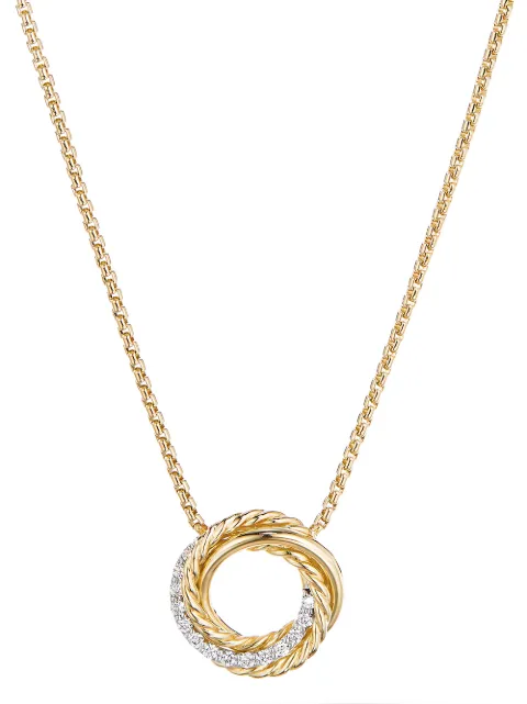 David Yurman 18kt yellow gold Crossover diamond necklace Gold N16090D88ADI