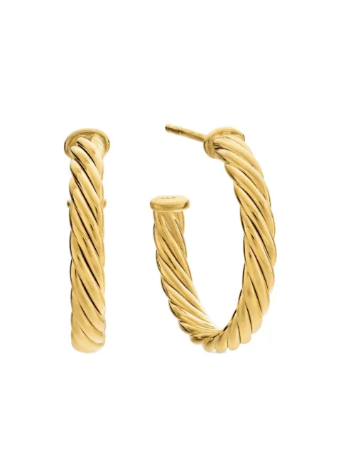 David Yurman 18kt yellow gold Cablespira hoop earrings Gold E1451088
