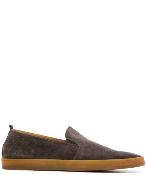 Henderson Baracco round toe slip-on loafers Brown RODISUEDE