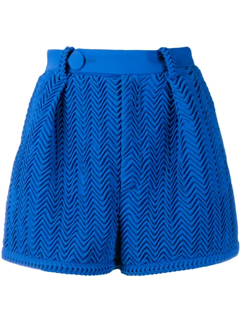Marco De Vincenzo pleated wave pattern shorts Blue MR5093MDVSP01