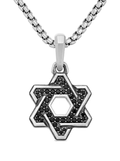 David Yurman sterling silver Deco Star of David diamond pendant (24mm) Silver D25360MSSABD