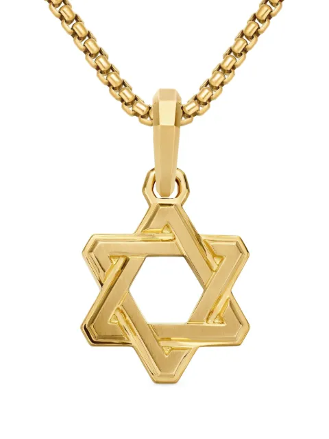 David Yurman 18kt yellow gold Deco Star of David pendant (24mm) Gold D25360M88