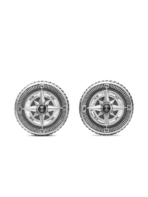 David Yurman sterling silver Maritime Compass diamond cufflinks (16mm) Silver C0F512SSABD