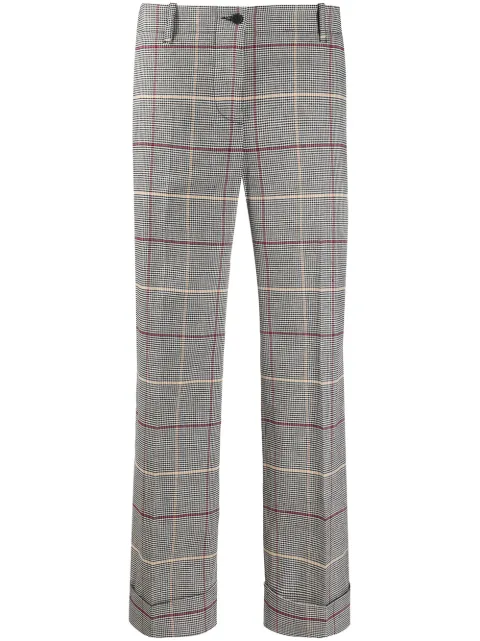 Alberto Biani houndstooth check cropped trousers Black CC832LI2011