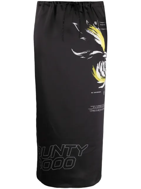 COUNTY OF MILAN Flower Shipping skirt Black CWCC049S20FAB0011001