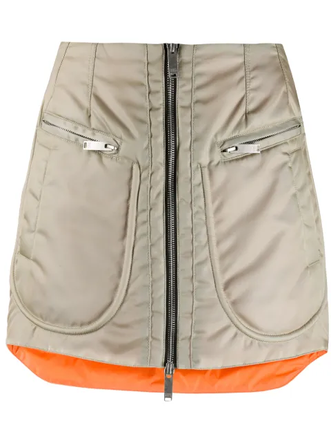 COUNTY OF MILAN bomber zip-up miniskirt Neutrals CWCC048S20FAB0016115