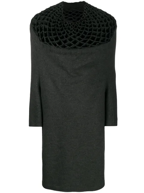 Junya Watanabe Comme des Garçons Pre-Owned 2000s honeycomb collar dress Grey JUN051