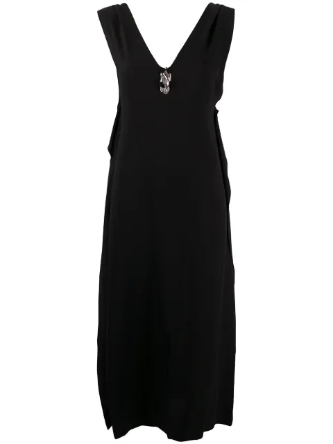 1017 ALYX 9SM v-neck midi dress Black AAWDR0025FA02