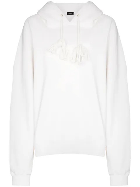 We11done Teddy cotton hoodie White WDTH820102UWH