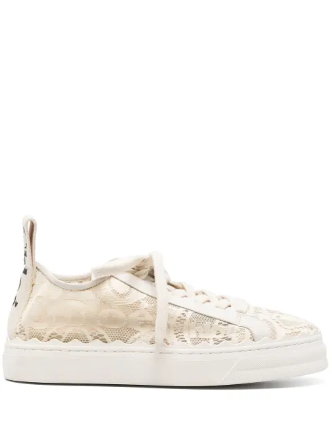 Chloé Lauren lace-detail sneakers Neutrals CHC19U108D2