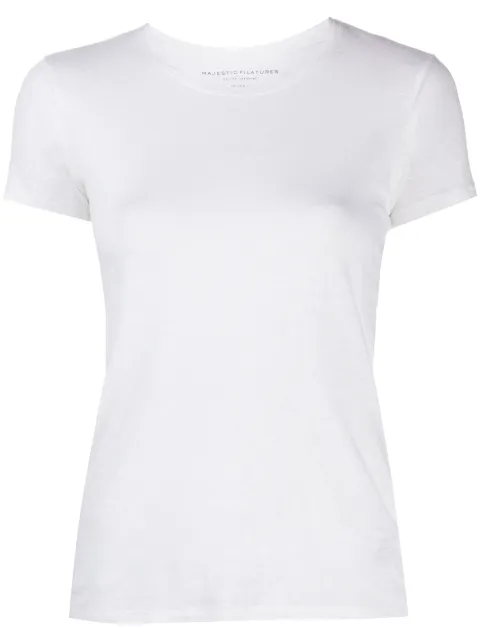 Majestic Filatures plain T-shirt White M011FTS162