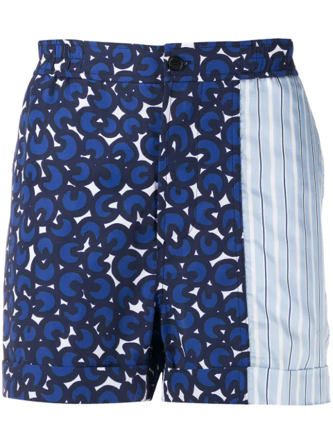 Neil Barrett printed bermuda shorts Blue BPA779CAN142C