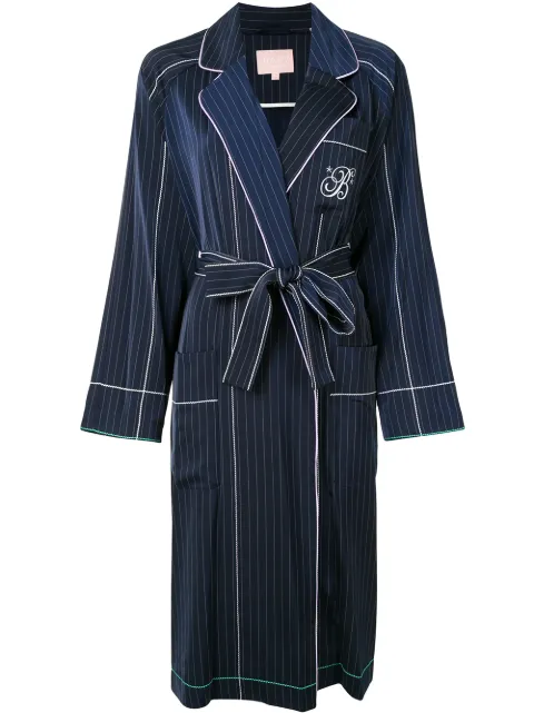 A BATHING APE® striped wrap-style jacket Blue JK7124
