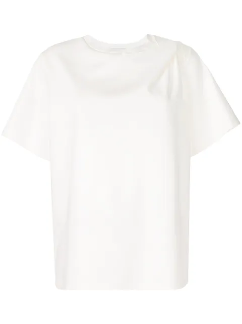 Goen.J twisted-detail blouse White GJ20SST15
