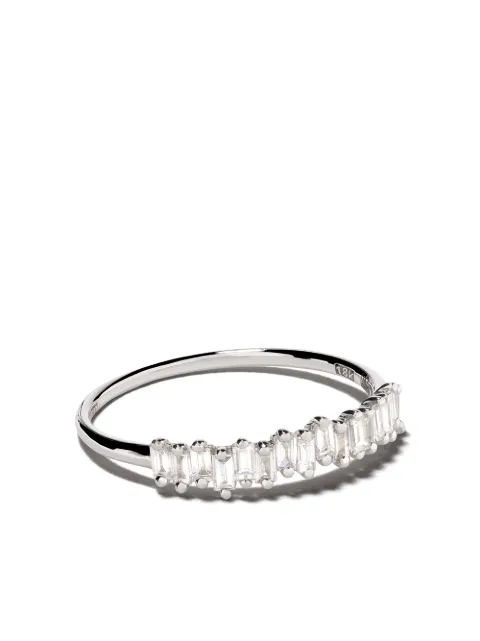 Suzanne Kalan 18kt white gold Fireworks Classic Stacker diamond ring Silver BAR273WG6