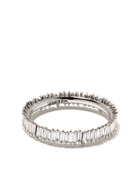 Suzanne Kalan 18kt white gold mini Classic Fireworks diamond eternity band Silver BAR246WG