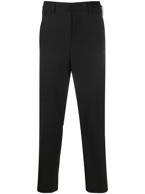 Neil Barrett pleated details cropped trousers Black BPA776N073