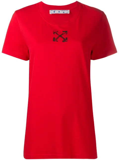 Off-White Arrows detail T-shirt Red OWAA049S20JER0092510