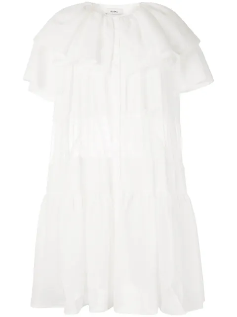 Goen.J tiered mini dress White GJ20SSDS10
