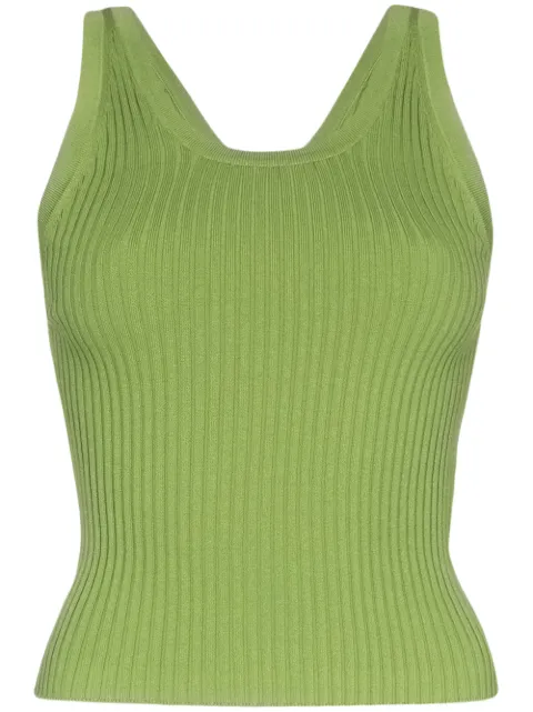 Materiel ribbed-knit tank top Green PF20CH0013TSHLGR