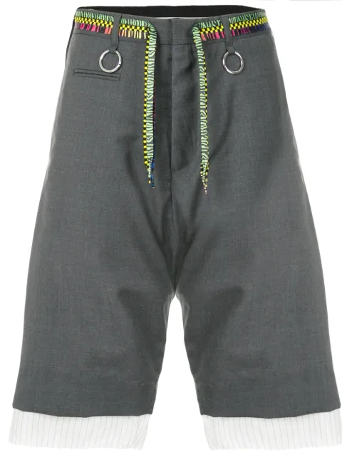 R13 dropped crotch shorts Grey R13W772411U