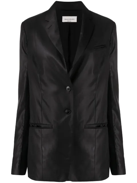 NELLS NELSON matte-finish blazer Black JK2039