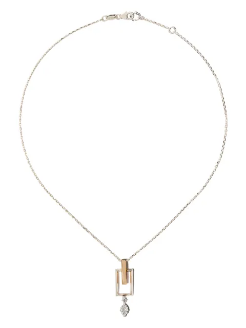 Yeprem 18kt white and rose gold diamond pendant necklace Silver YP12129