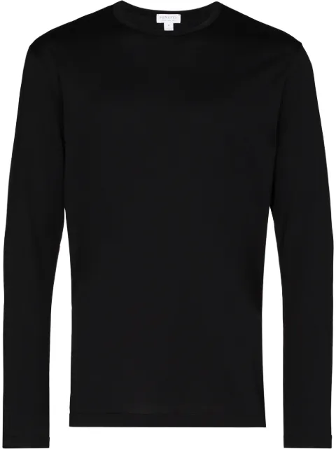 Sunspel long sleeve T-shirt Black MTSH0003