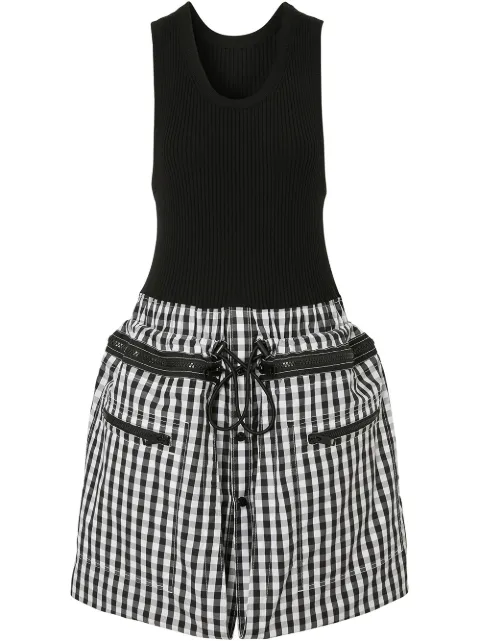 Burberry gingham loop-back dress Black 4564504