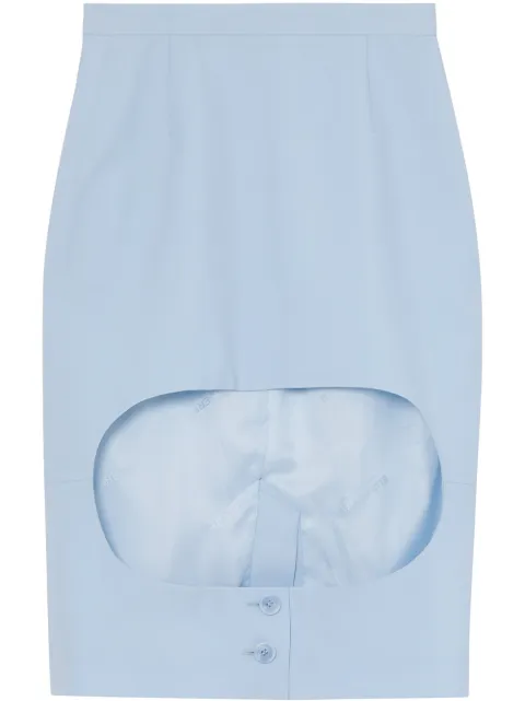 Burberry front cut-out pencil skirt Blue 4563972