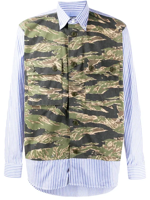 Junya Watanabe military vest layered shirt Pink RQB004OLD