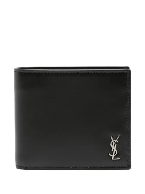 Saint Laurent Tiny Cassandre East/West wallet Black 6077271JB0E
