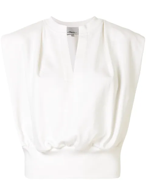 3.1 Phillip Lim French Terry sleeveless top White P2021592UFT