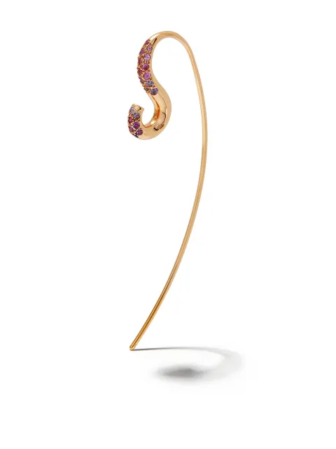 Charlotte Chesnais 18kt yellow gold Hook sapphire and amethyst earring Gold FJBO003PF