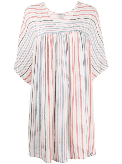 Woolrich loose-fit striped midi dress White WWDR0047FRUT2113