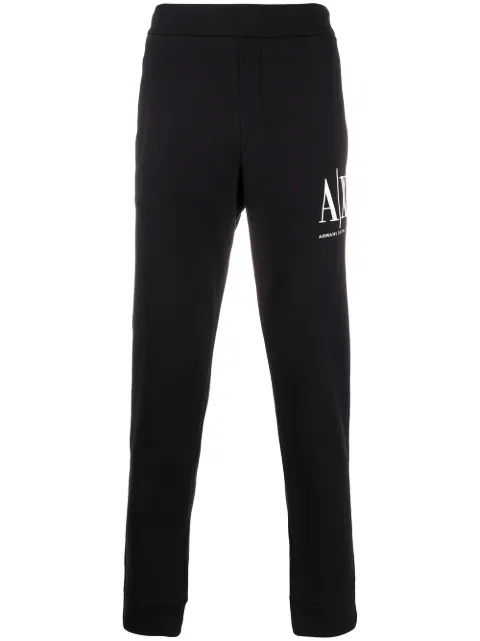 Armani Exchange logo embroidered track pants Black 8NZPPAZJ1ZZ