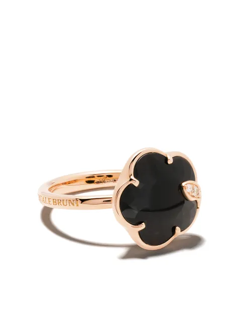 Pasquale Bruni 18kt rose gold Petit Joli onyx and diamond ring Pink 16126R