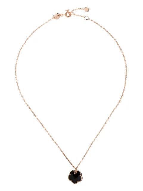 Pasquale Bruni 18kt rose gold Petit Joli onyx and diamond necklace Pink 16136R