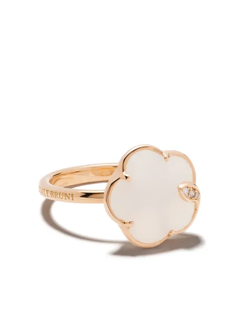 Pasquale Bruni 18kt rose gold Petit Joli agate and diamond ring Pink 16118R