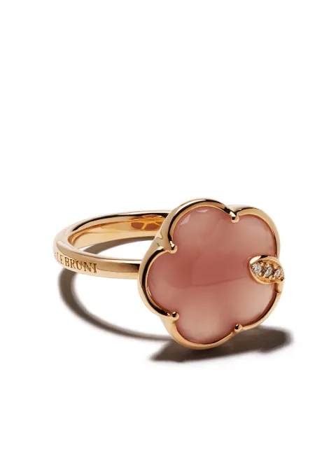 Pasquale Bruni 18kt rose gold Petit Joli chalcedony and diamond ring Pink 16116R