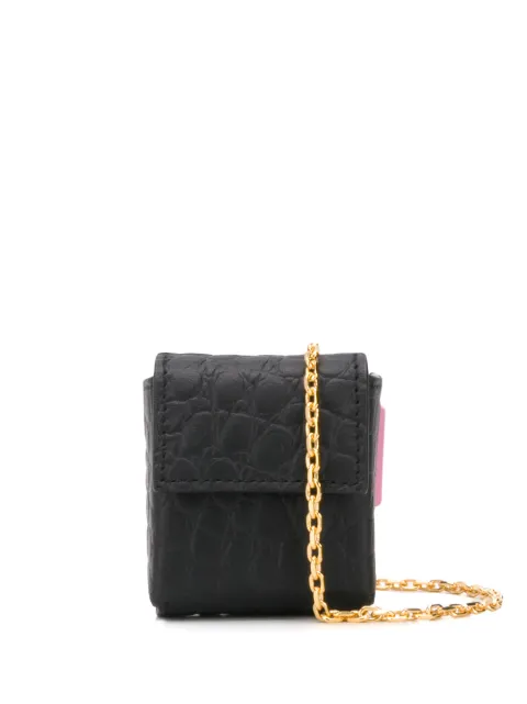 tubici Parigi embossed neck bag Black PARIGIXL009