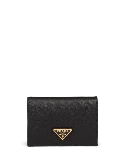 Prada Saffiano logo wallet Black 1MV021QHH