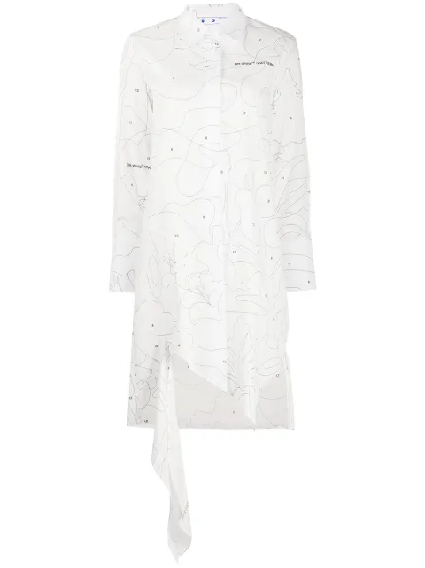 Off-White Puzzle shirt dress White OWDB235S20FAB0020110